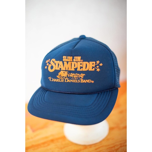 Vintage Slim Jim The Charlie Daniels Band SnapBack Hat, Volunteer Jam Promo Rare - Picture 8 of 12